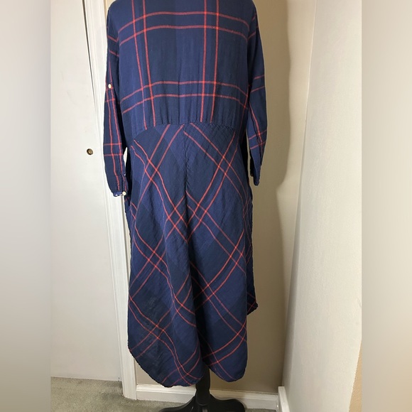 ANTHROPOLOGIE ISABELLA SINCLAIR HOMESTEAD PLAID SHIRT DRESS SIZE SMALL - Picture 7 of 10